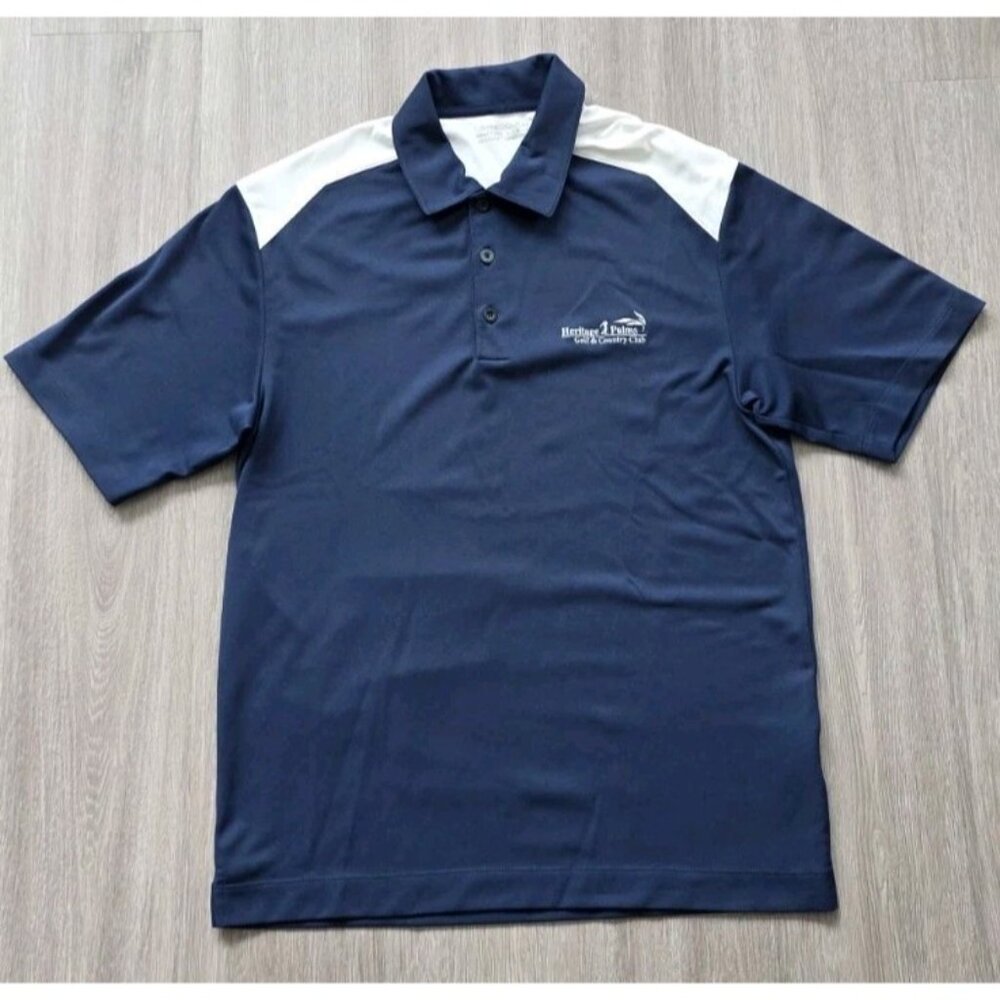 Nike Golf Men's Small Polo Shirt Navy White Colorblock Performance Golf - Picture 5 of 9